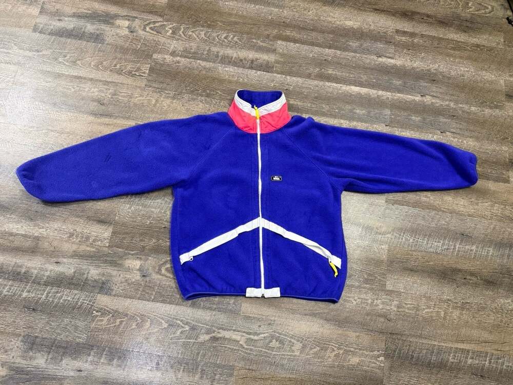 Vintage Woolrich Sigmet Gear Fleece Jacket Womens L Purple Pink Aqua USA